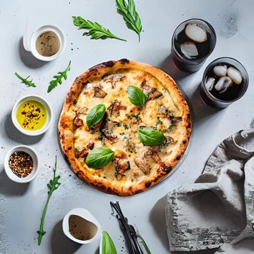 Pizza Pollo Funghi Pizza