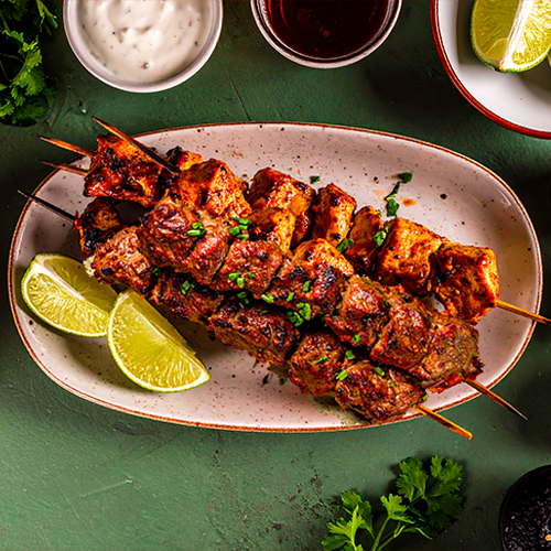 Chicken Shish and Lamb Shish Kebab